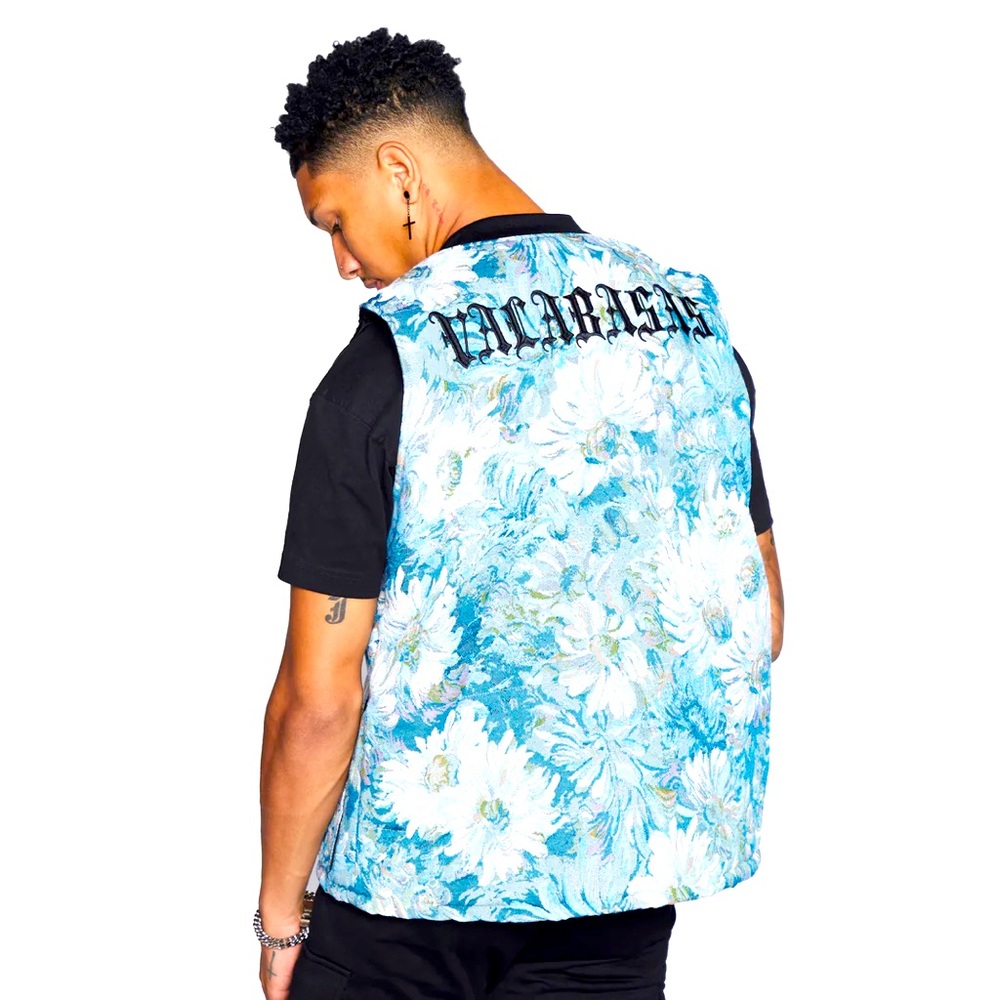 Valabasas Banksy Blue Vest - Men's Vest - Flower